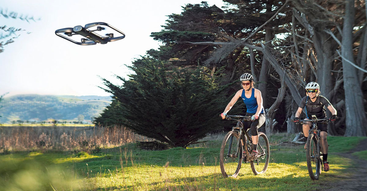 Skydio R1 Drone capturing bicycle riders 1200